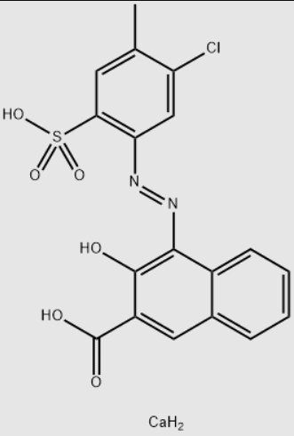 Molecular structure formula of pigment Red 48:2