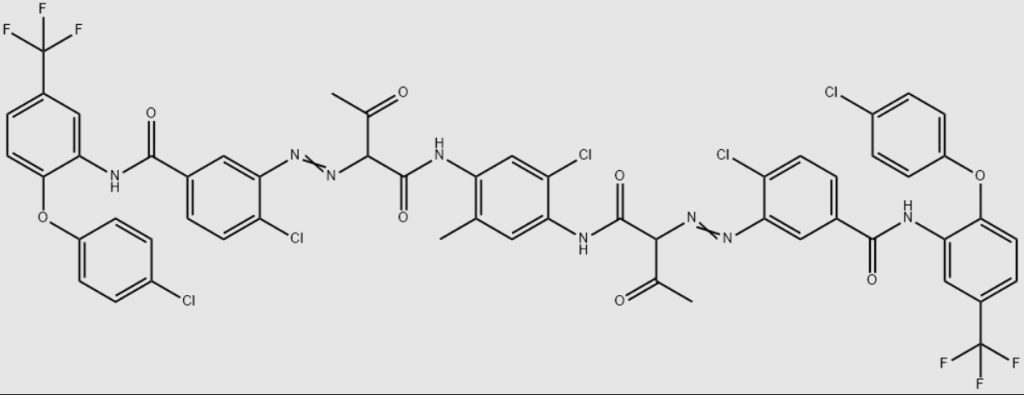 Molecular structure formula of pigment yellow 128