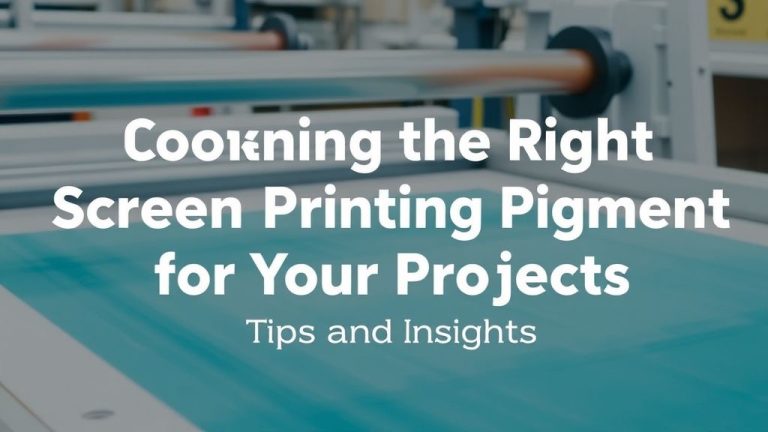 Choosing the Right Screen Printing Pigment for Your Projects Tips and Insights